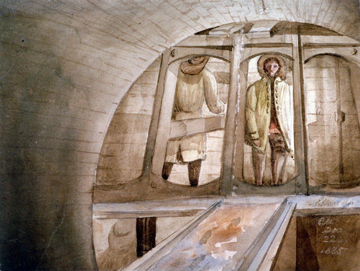 A Temze-alagút építésekor használt pajzs képe, London, 1835 alkotó: Edmund Marks