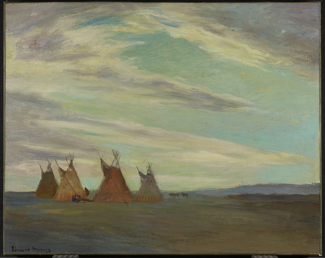 Indian Campment on Prairie, 19. század vége – 20. század eleje alkotó: Edmund Montague Morris