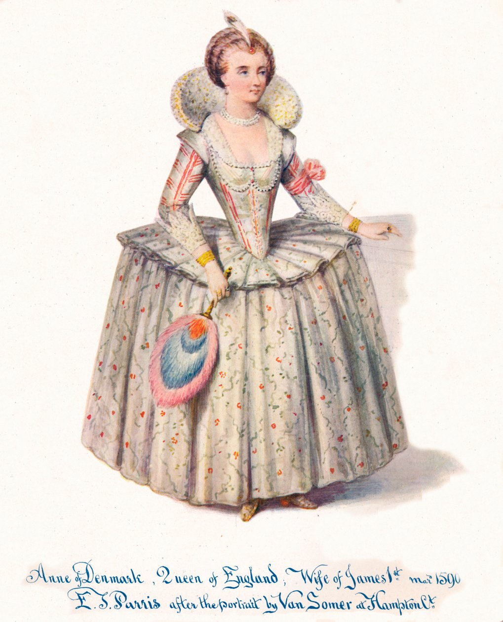 Dán Anne, Anglia királynője, Jakab felesége 1., 19. század. alkotó: Edmund Thomas Parris