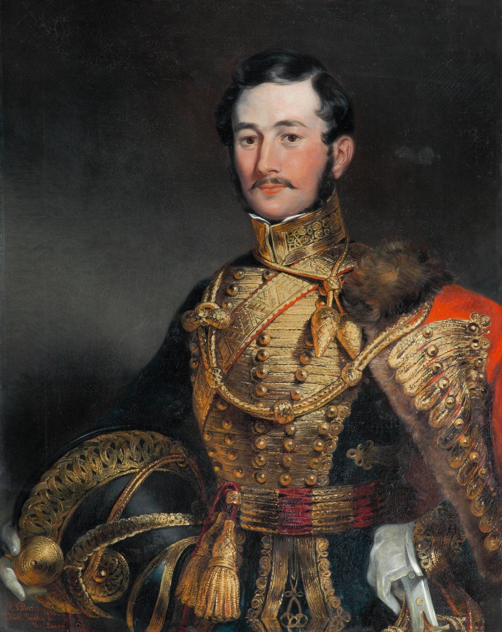 F. Farquharson kapitány, Eastbury, Dorset, 7. huszárok, 1836 alkotó: Edmund Thomas Parris