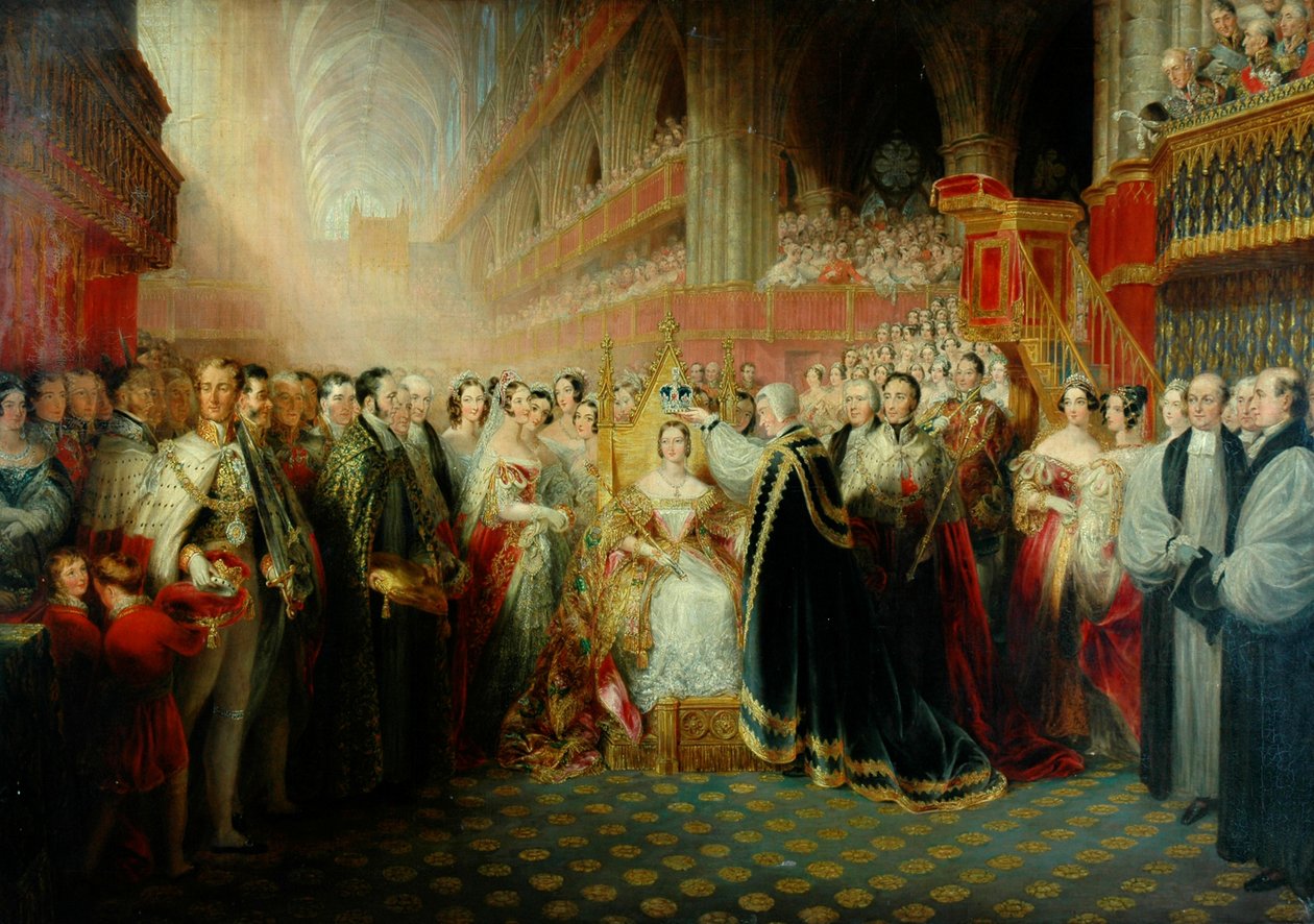 Viktória királynő koronázása (olaj, vászon) alkotó: Edmund Thomas Parris