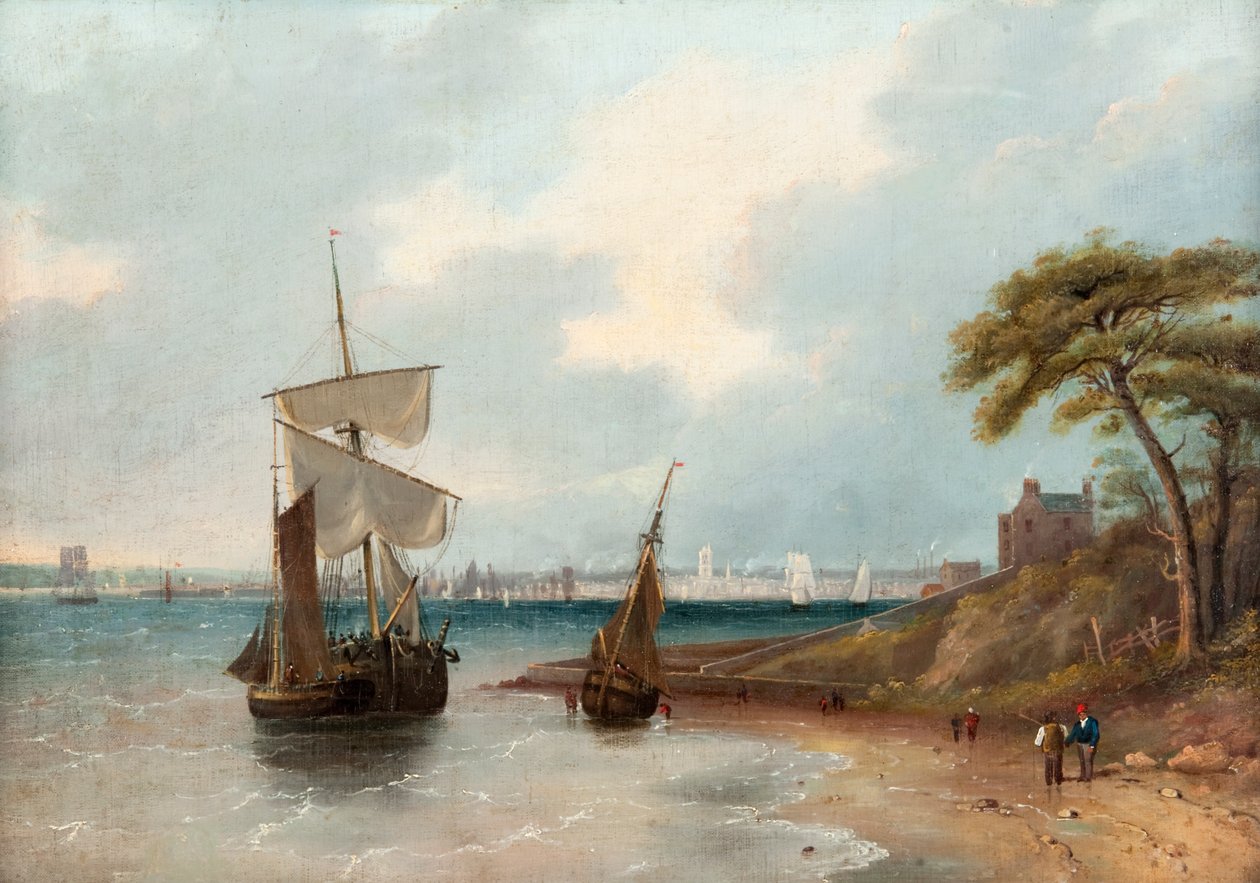 Dundee keletről, 1830 körül (olaj, vászon) alkotó: Edmund Thornton Crawford