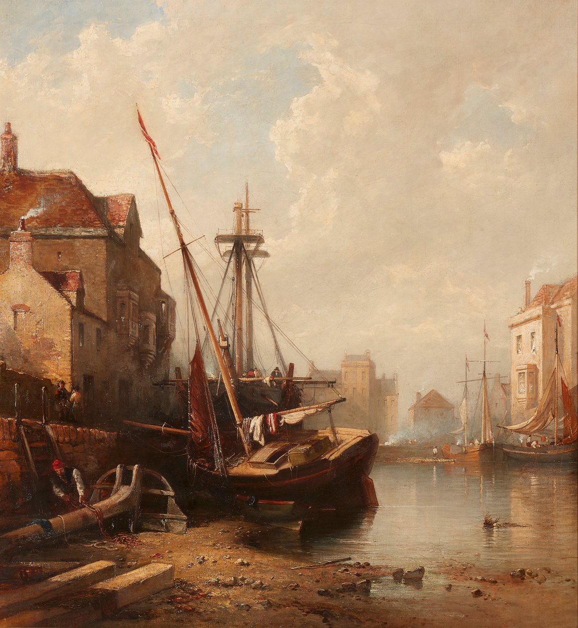 Leith kikötője (olaj, vászon) alkotó: Edmund Thornton Crawford