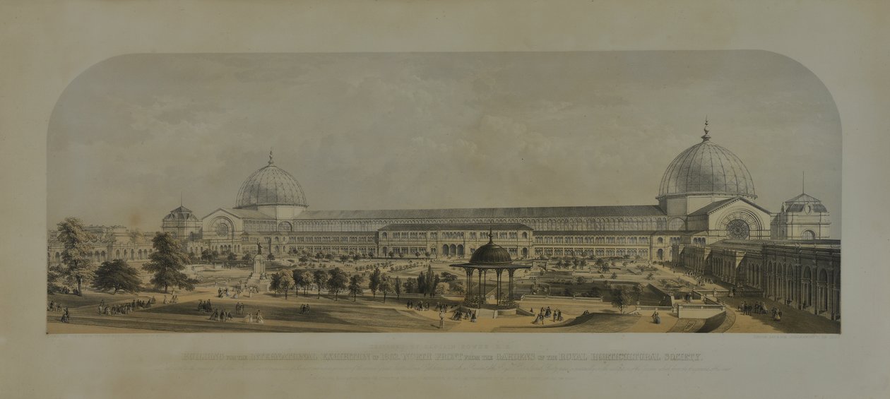 1862-es nemzetközi kiállítás, Északi Front a Királyi Kertészeti Társaság kertjéből, 1862 alkotó: Edmund Walker