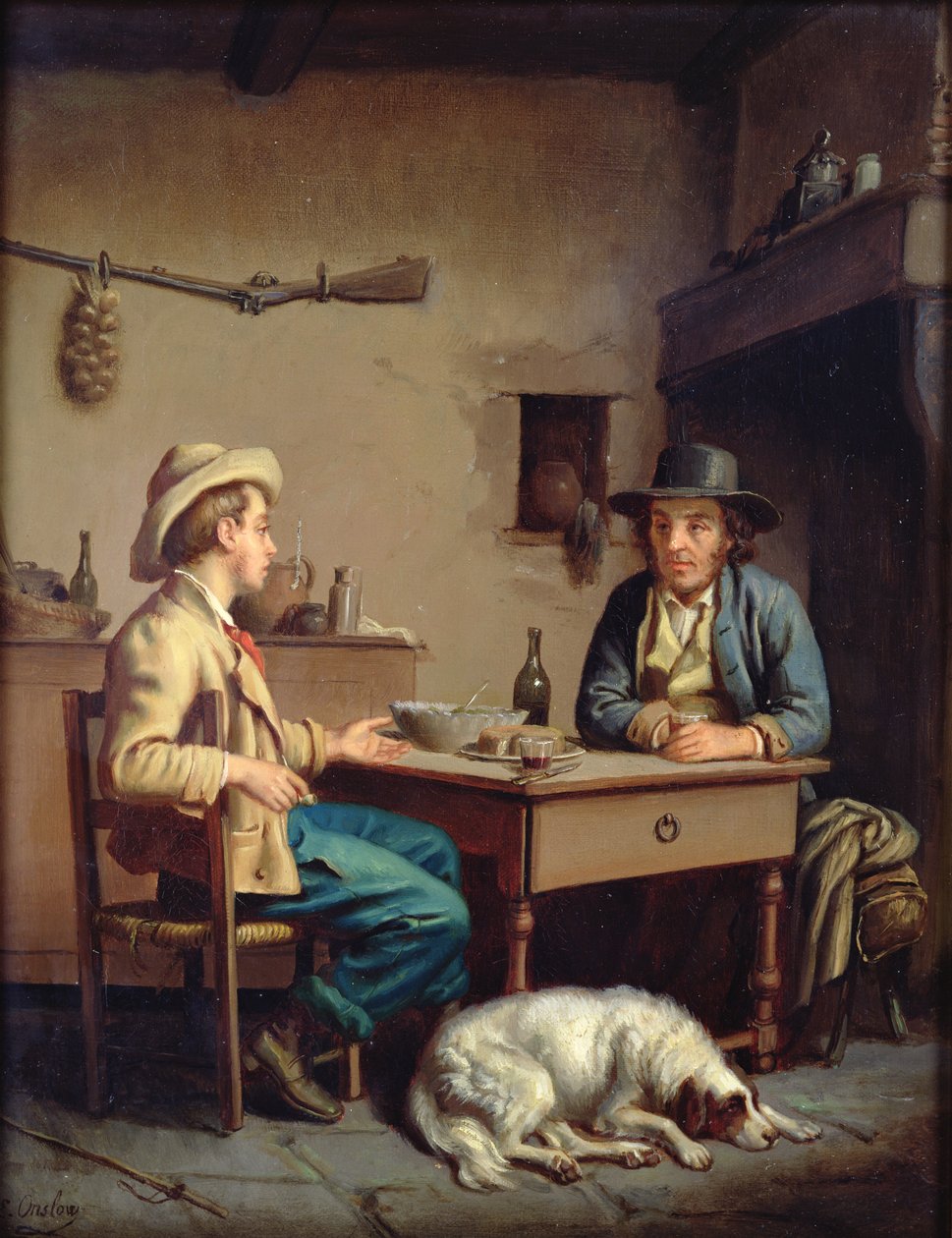 Egy parasztház belseje, 1903 körül alkotó: Edouard Amable Onslow