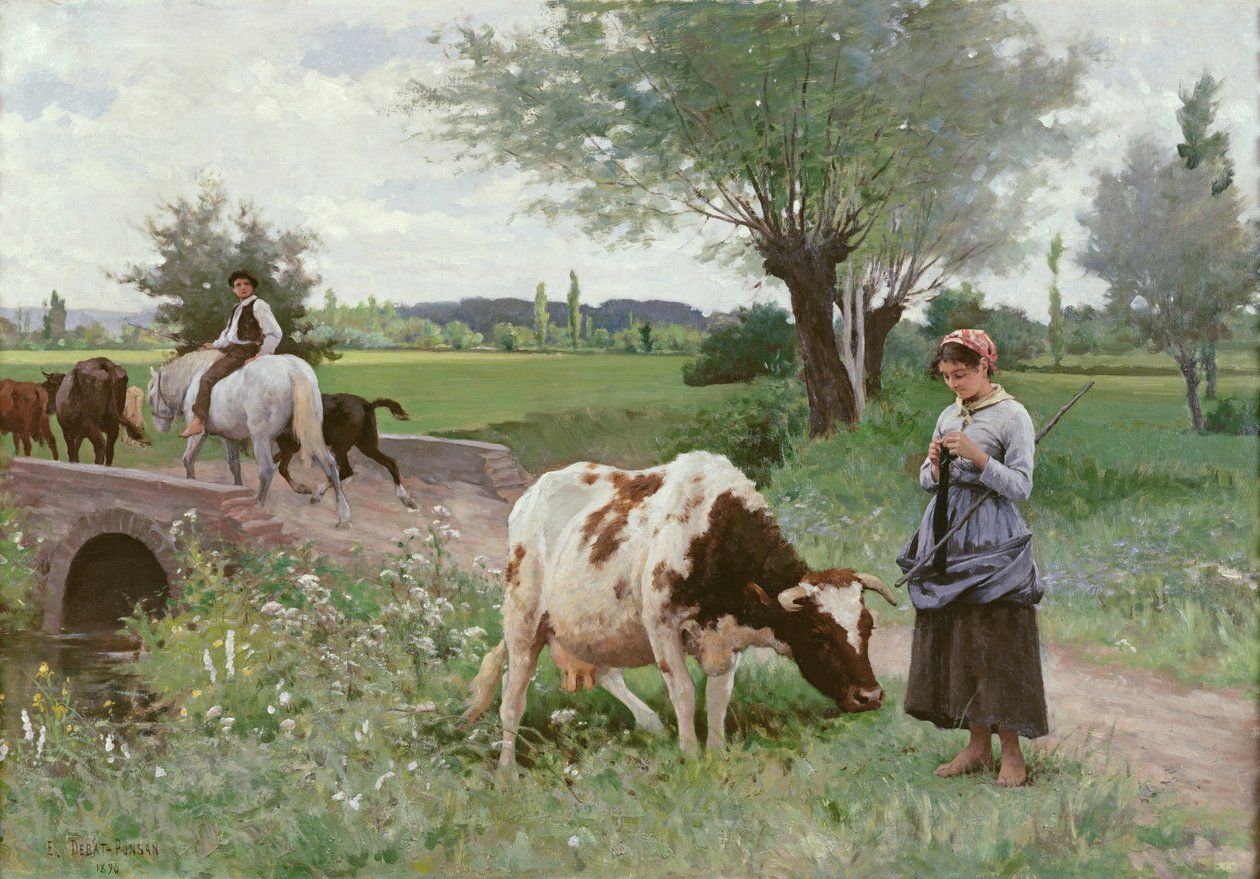 A jól tartott tehén, 1890 alkotó: Edouard Debat Ponsan