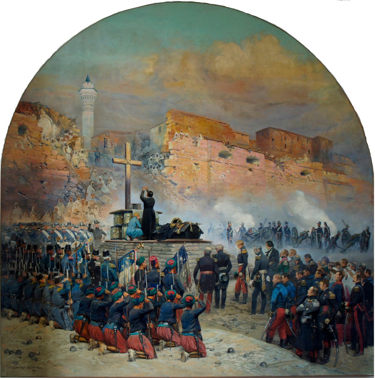 Comte de Danremont tábornok temetése a Breche de Constantine előtt 1837. október 18 -án alkotó: Jean Baptiste Edouard Detaille