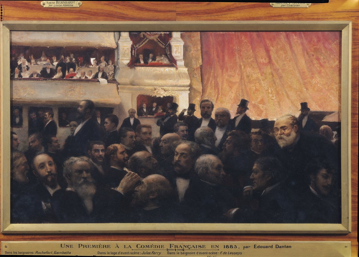 Első éjszaka a Comedie Francaise-ben 1885-ben alkotó: Edouard Joseph Dantan