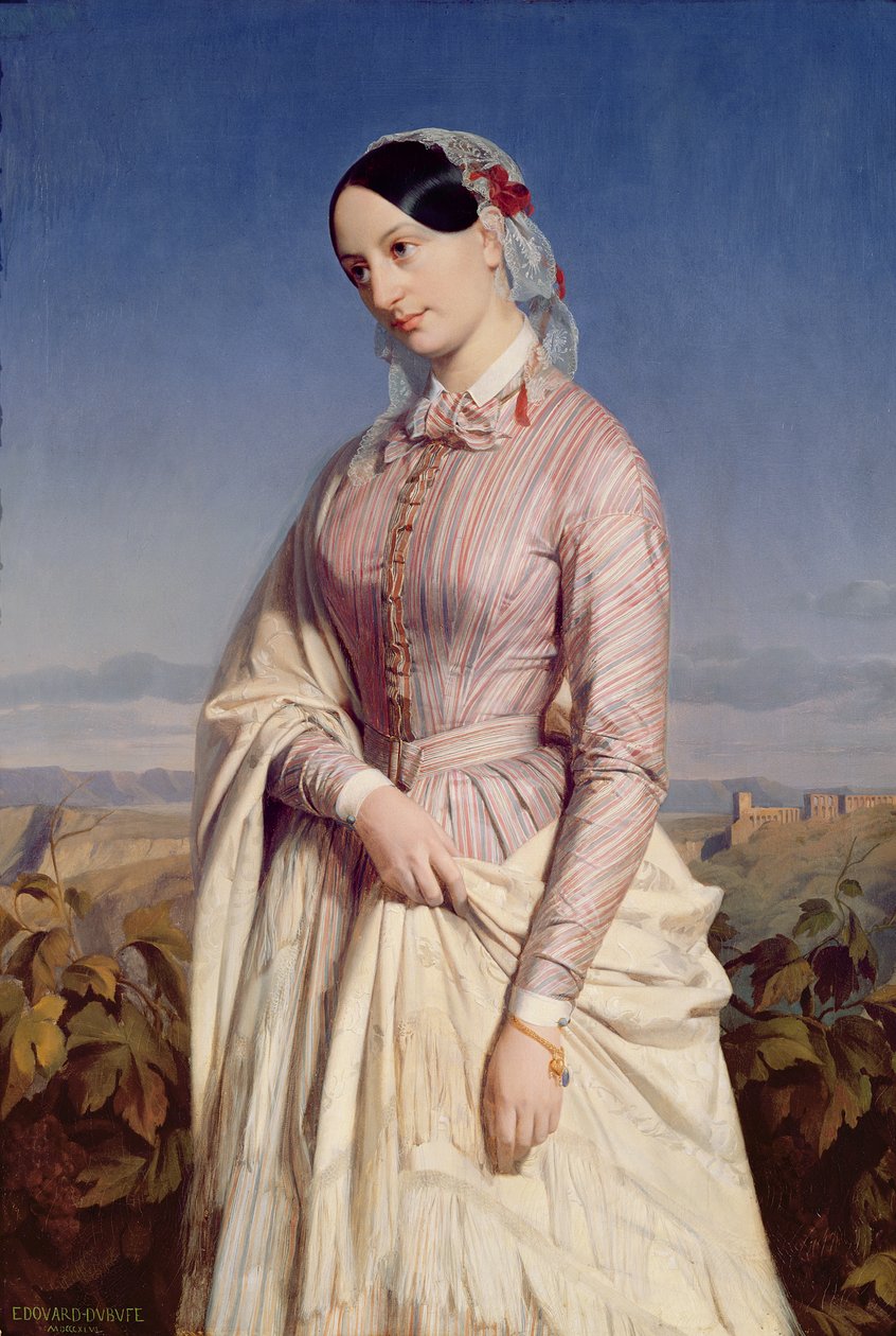 Női portré, 1846 körül alkotó: Edouard Louis Dubufe