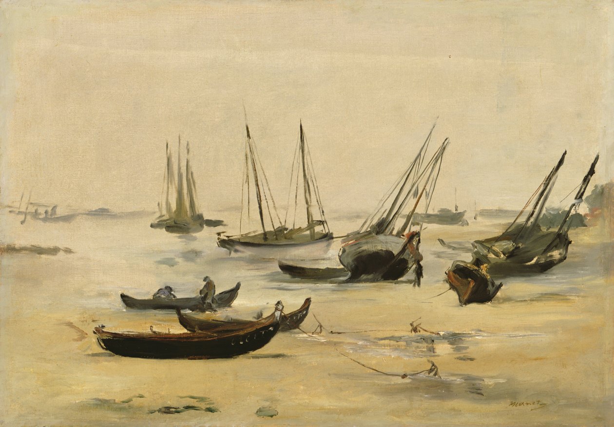 Tengerpart, apály 1873 körül alkotó: Édouard Manet