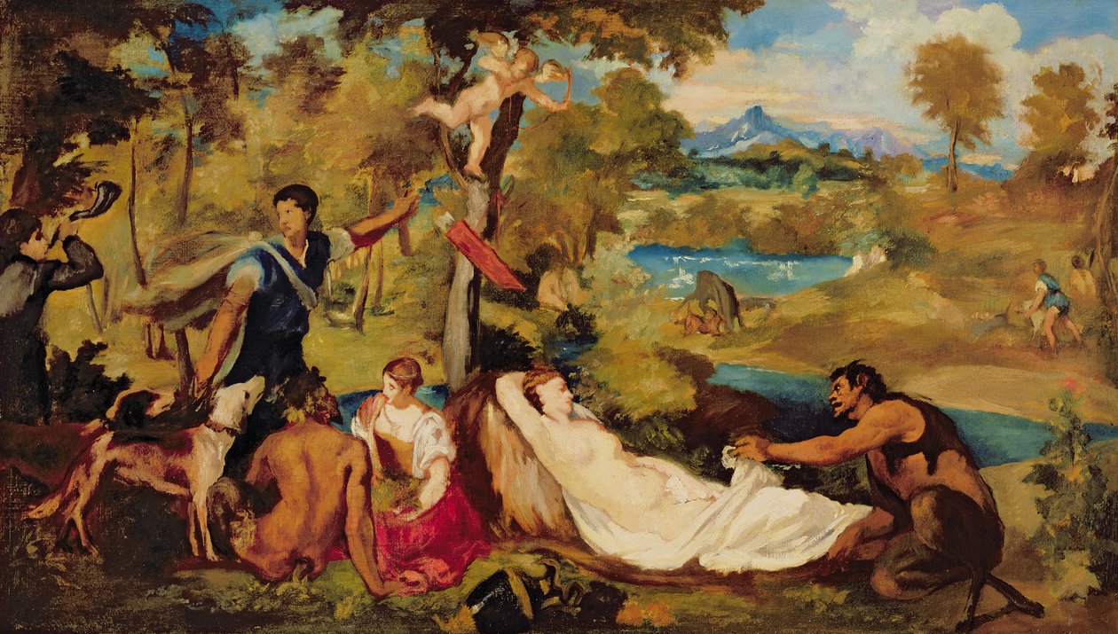 Jupiter és Antiope, 1856 alkotó: Édouard Manet