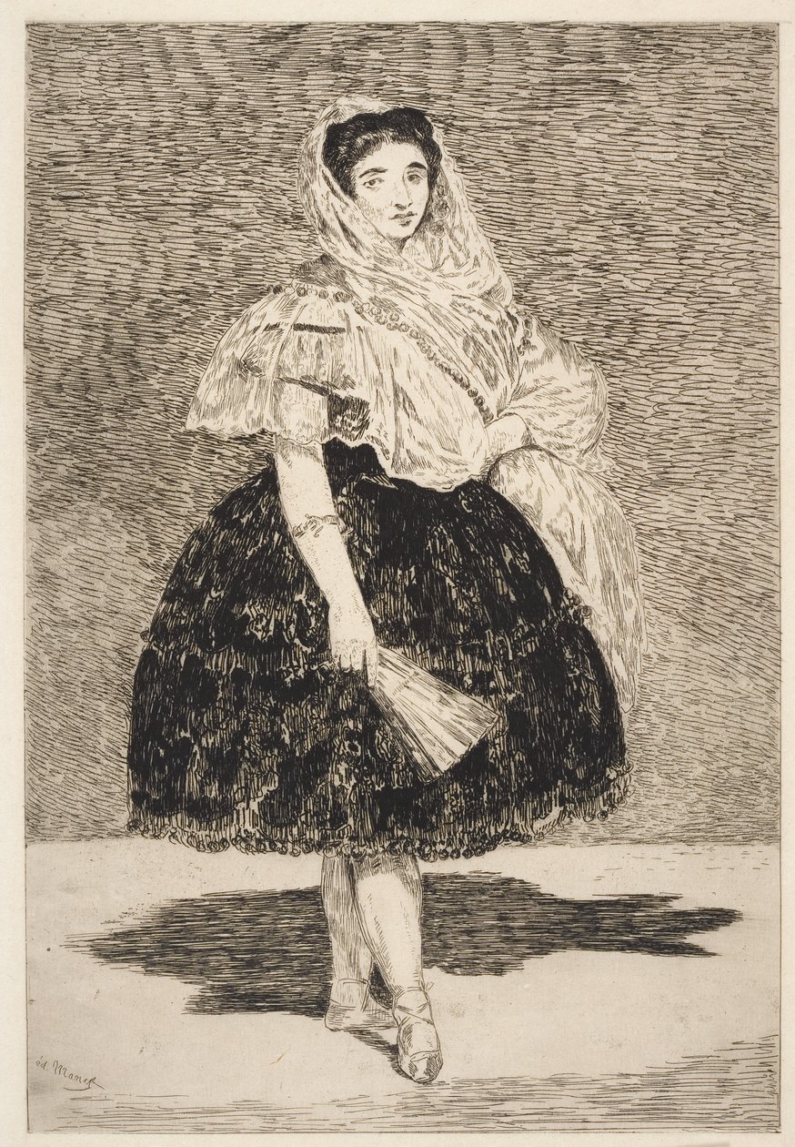 Lola de Valence, 1863 (rézkarc és akvatinta) alkotó: Édouard Manet