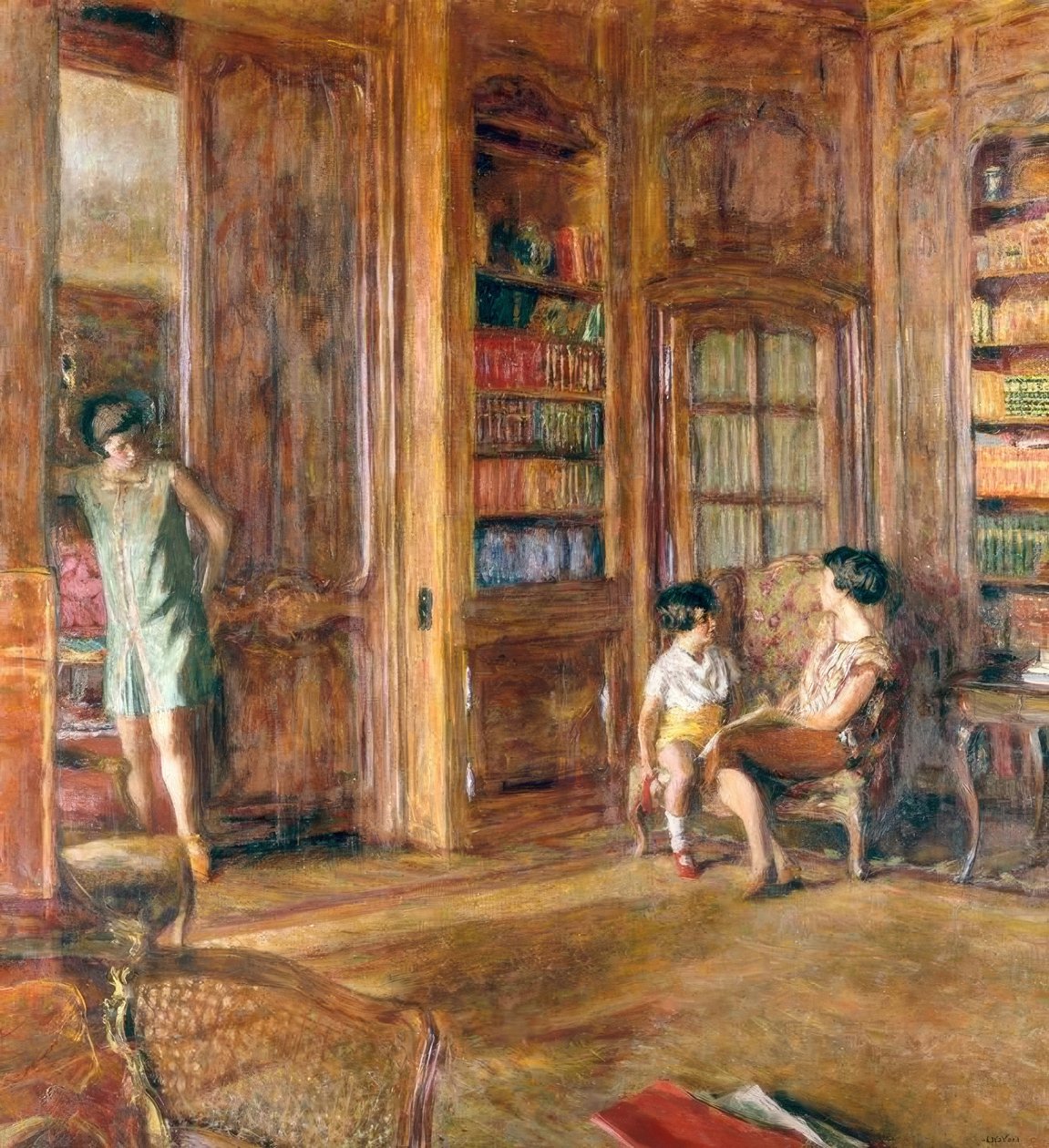 A könyvtárban alkotó: Edouard Vuillard