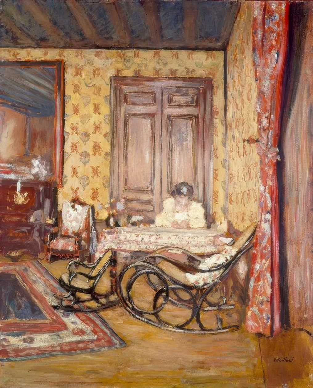 Belső hintaszékkel alkotó: Edouard Vuillard