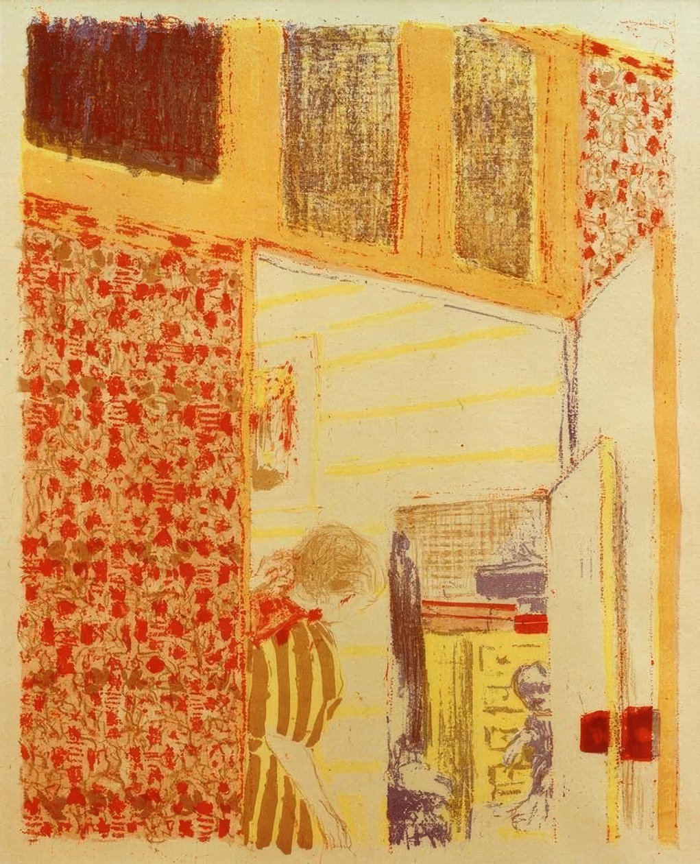 Belseje rózsaszín függőkkel III alkotó: Edouard Vuillard