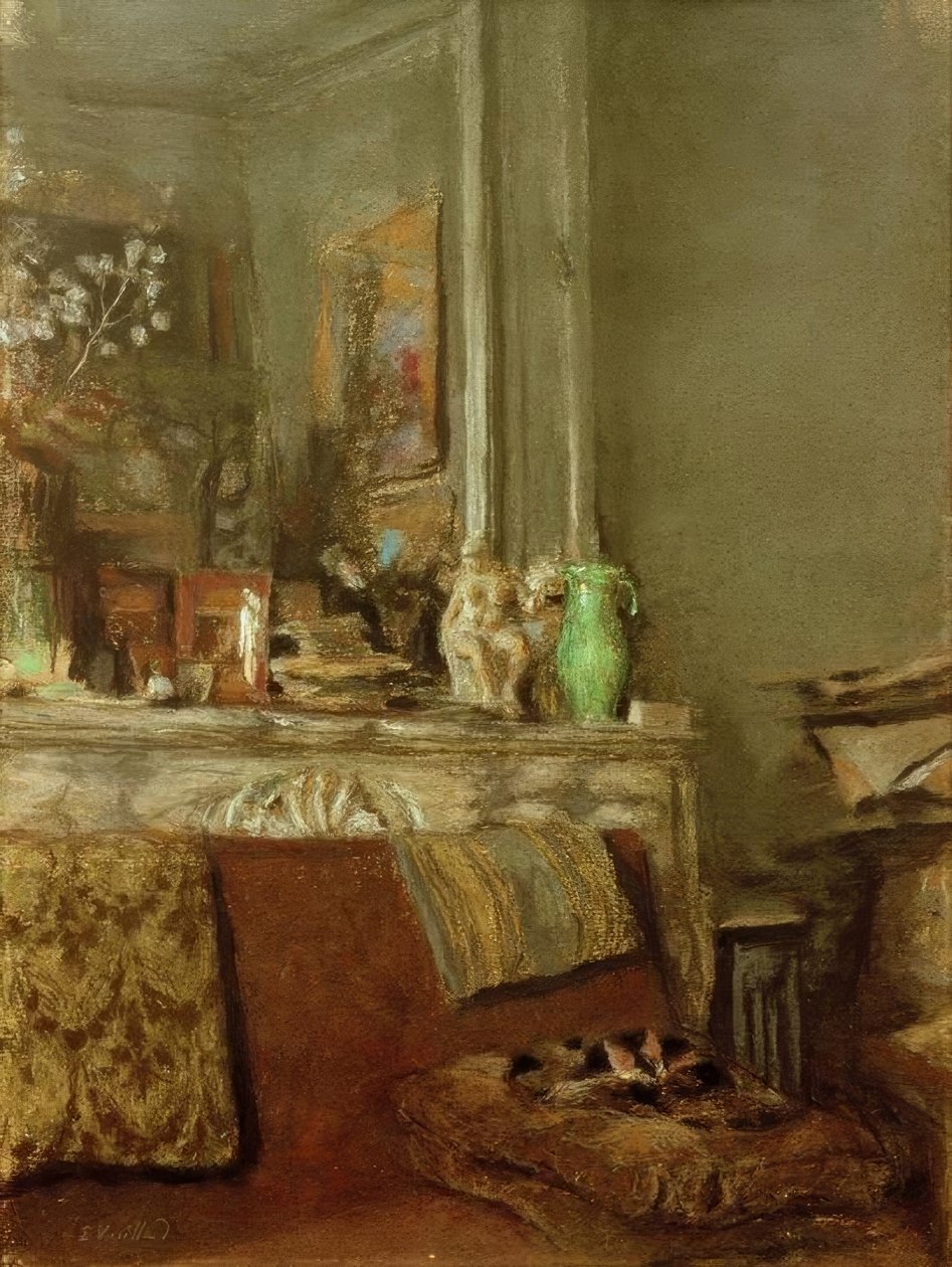 A kandalló Vuillardban, Vintimille helyén alkotó: Edouard Vuillard