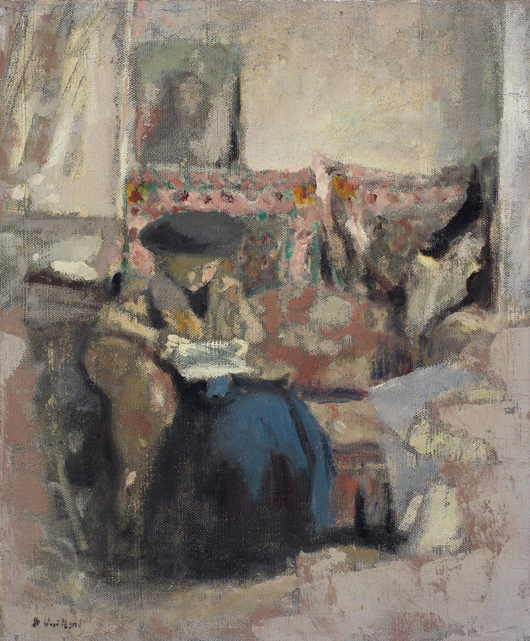 Olvasólámpa párnával, 1905 körül alkotó: Edouard Vuillard