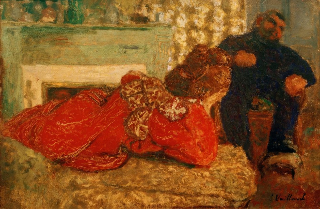 A piros fürdőköpeny alkotó: Edouard Vuillard