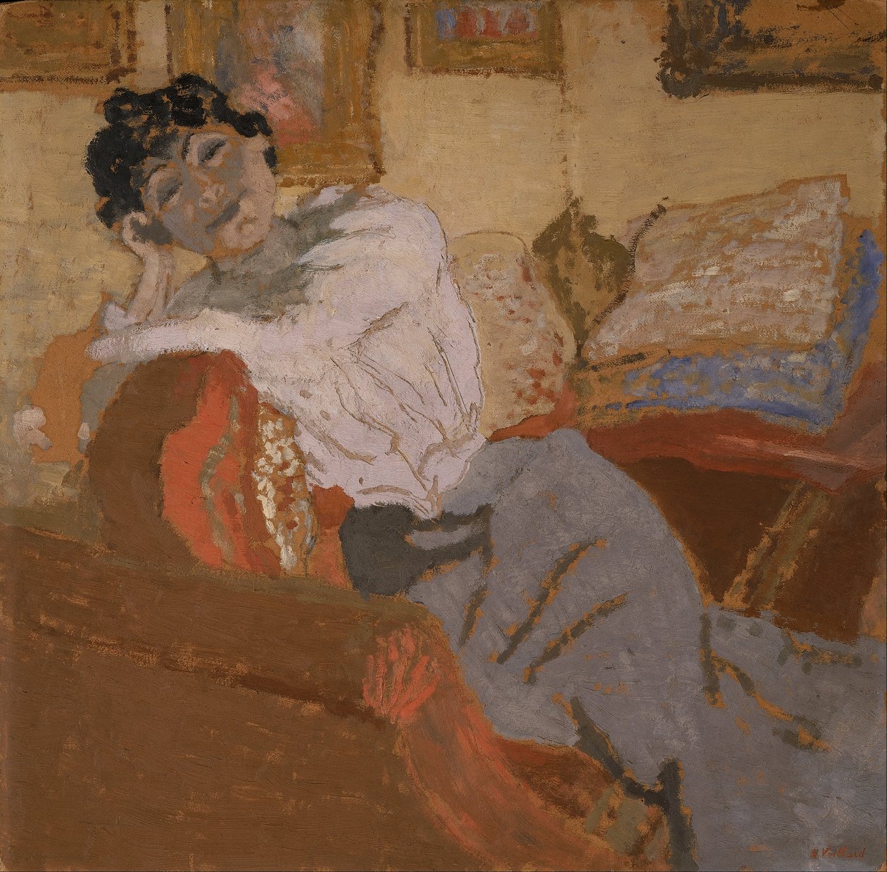 Madame Hessel a kanapén alkotó: Edouard Vuillard