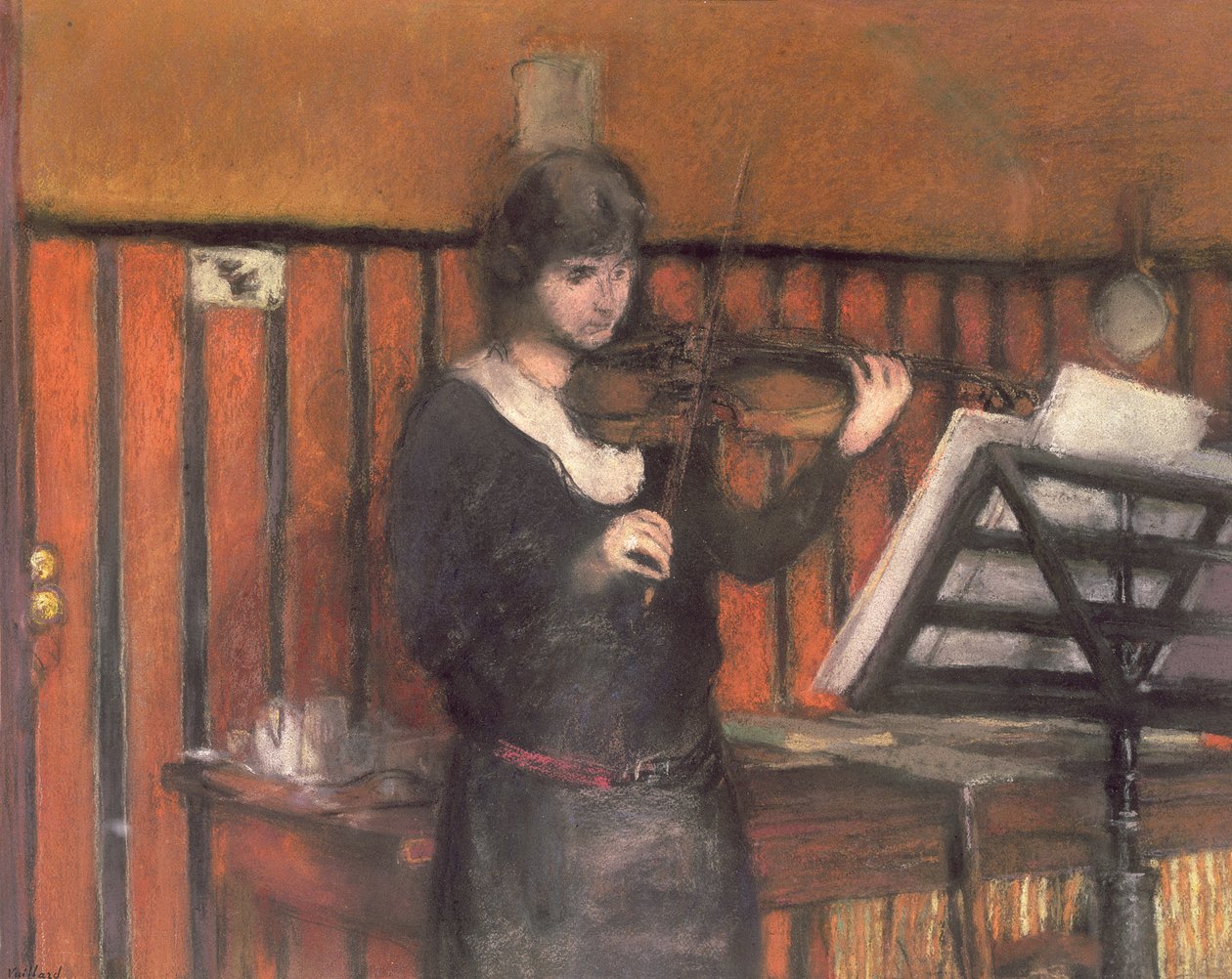Madame Miriam Fried (sz. 1846), a hegedűművész alkotó: Edouard Vuillard