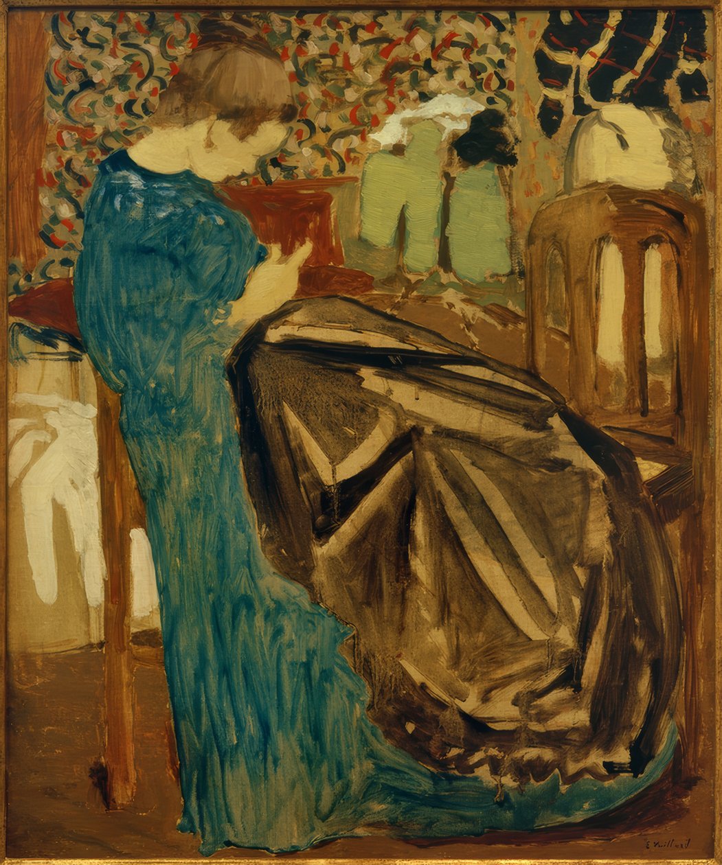 Varrónő nagy szövettel alkotó: Edouard Vuillard