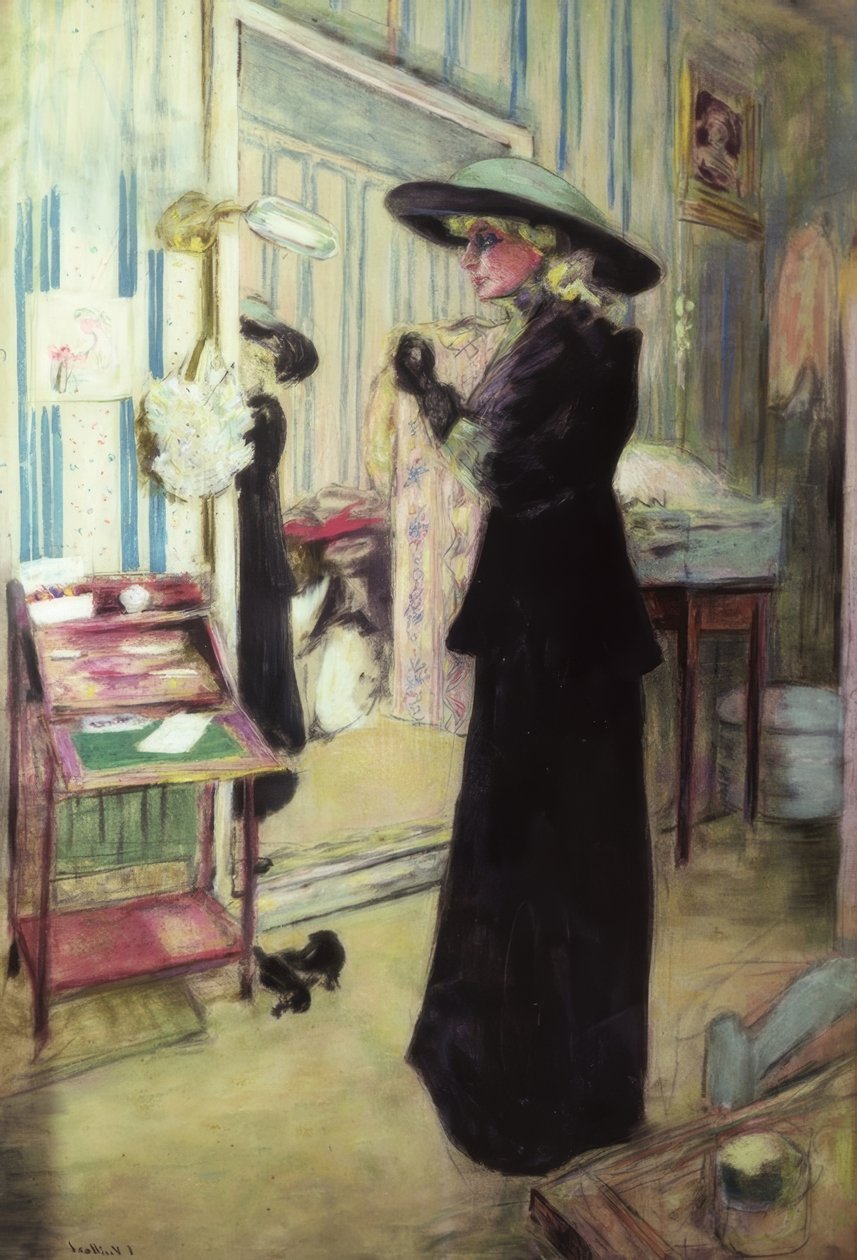 Charlotte Lyses visszavonulása. Művész: EDOUARD VUILLARD. Múzeum: MUSEE TOULOUSE-LAUTREC ALBI FRANCIA alkotó: Edouard Vuillard
