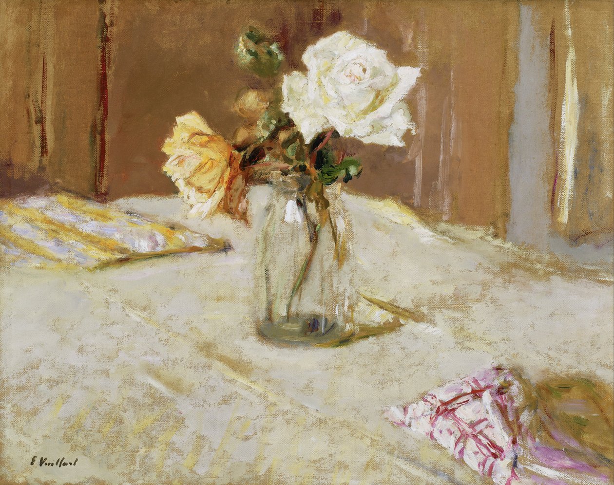 Rózsák üvegvázában alkotó: Edouard Vuillard