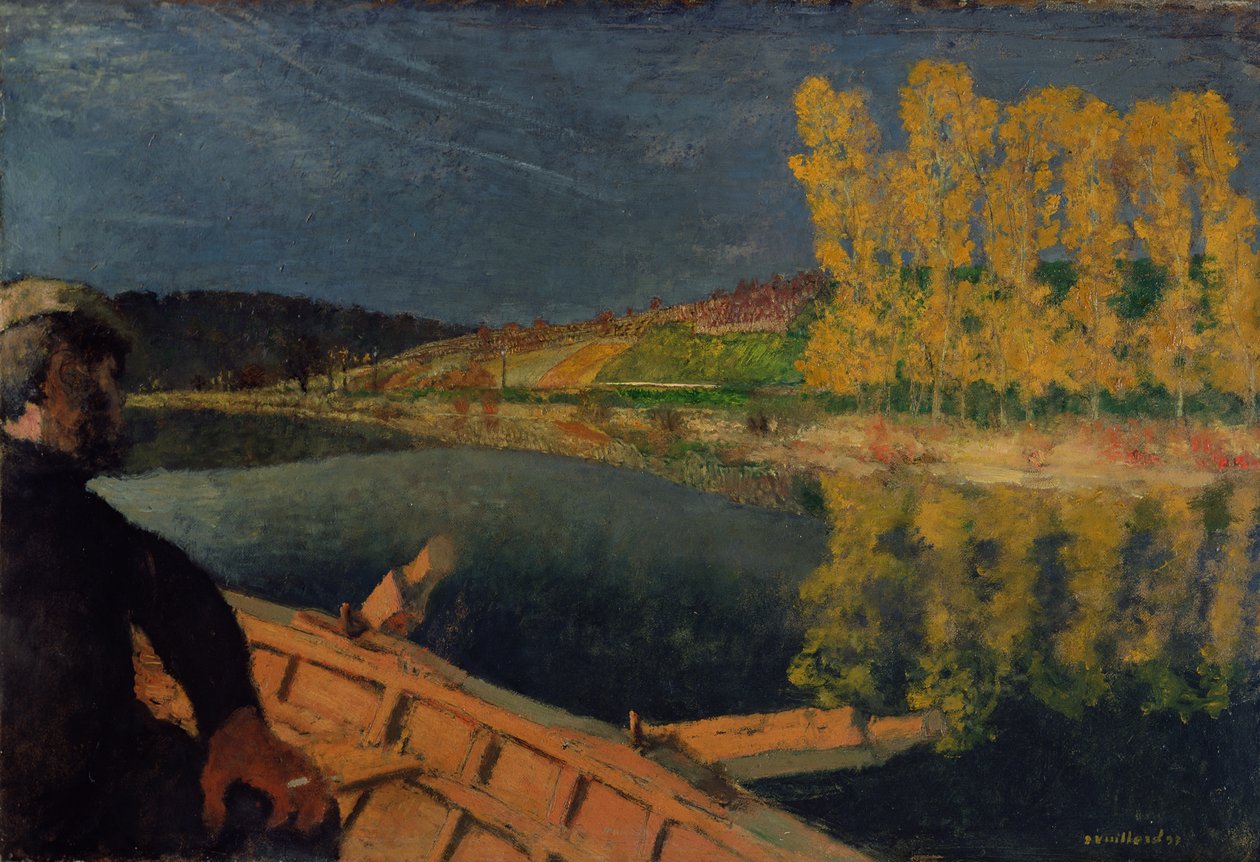 The Oarsman, 1897 (olaj a kártyán) alkotó: Edouard Vuillard