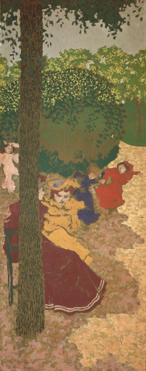 A közkertek: 1894 (tempera, vászon) alkotó: Edouard Vuillard