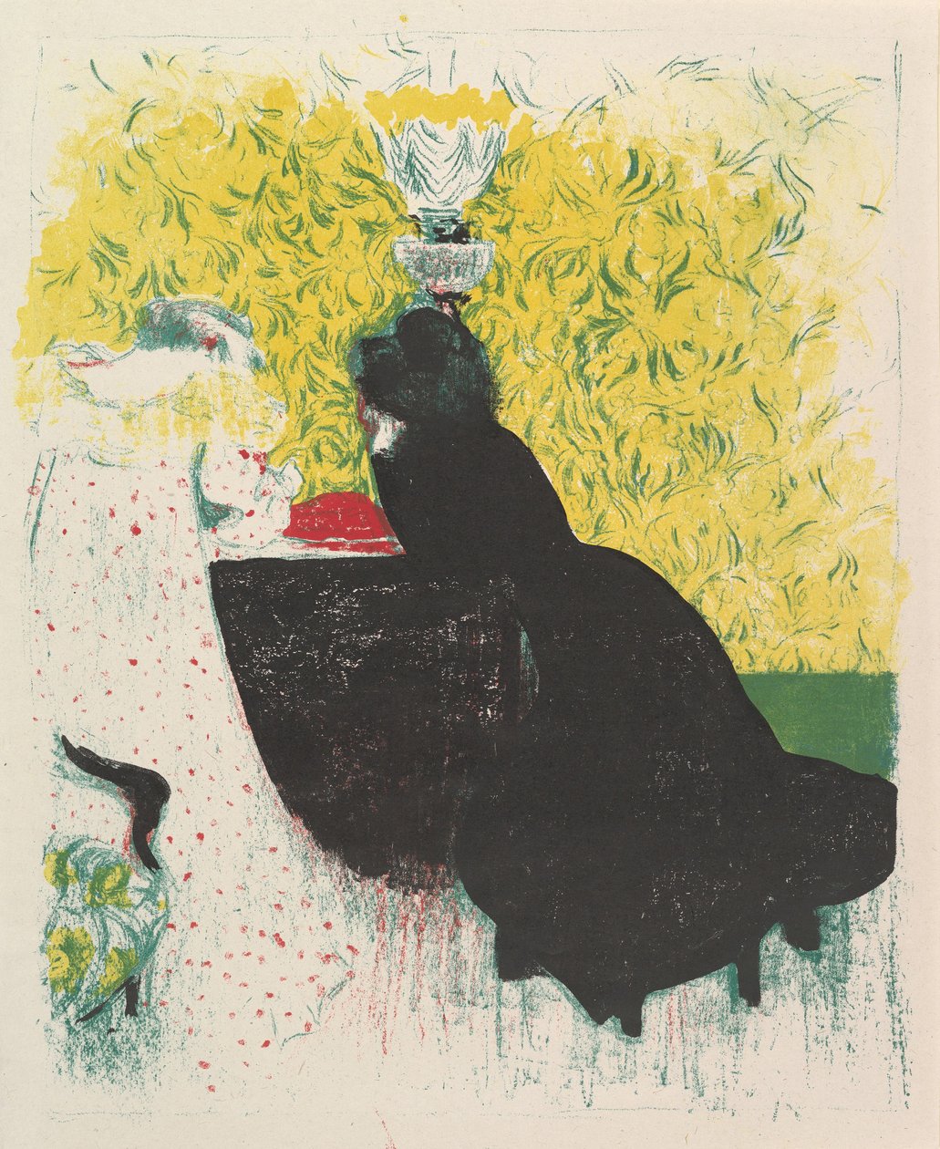 A két mostohanővér, a Tájképek és belső terek sorozatból, 1899 alkotó: Edouard Vuillard