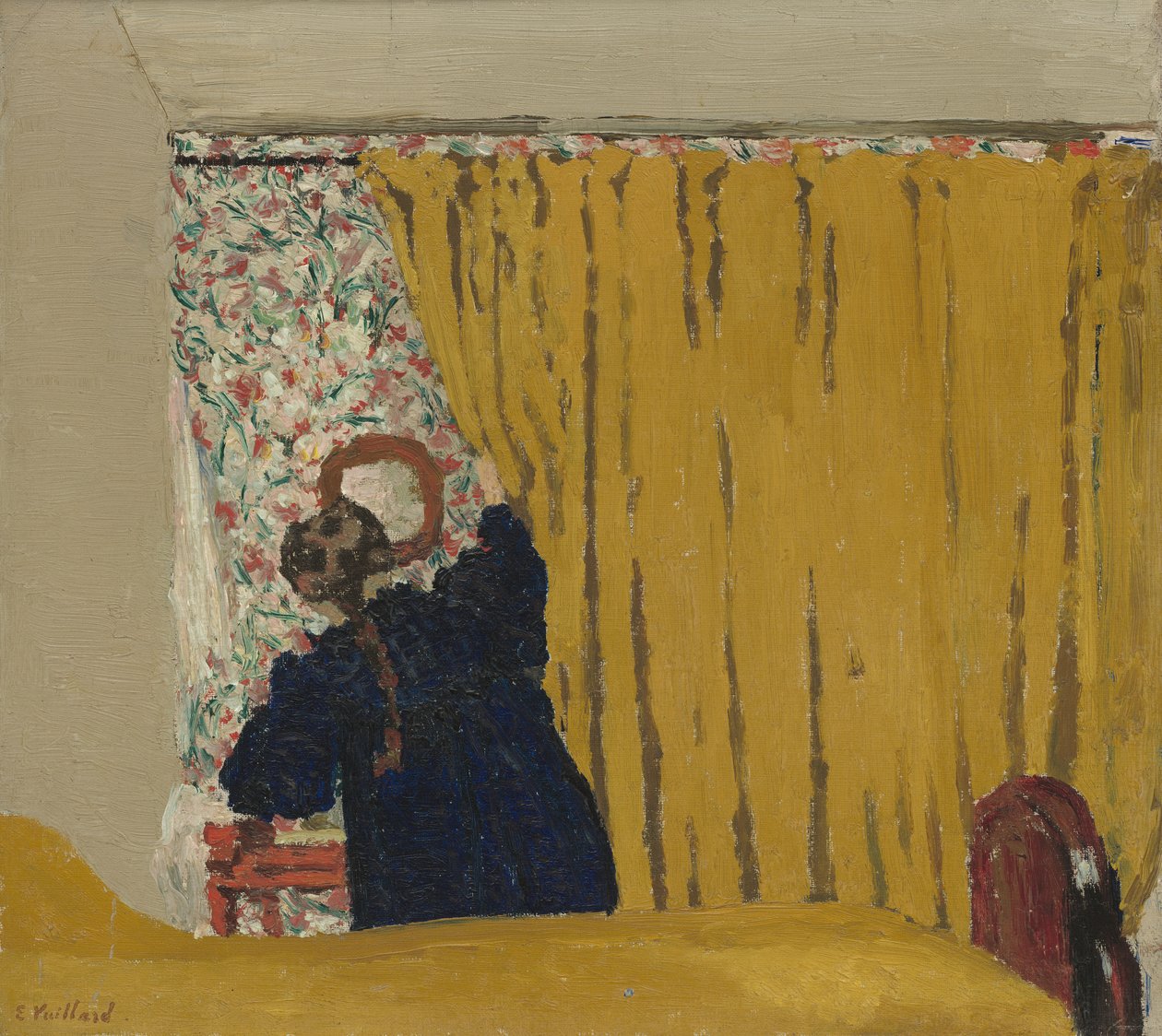 A sárga függöny, 1893 körül alkotó: Edouard Vuillard