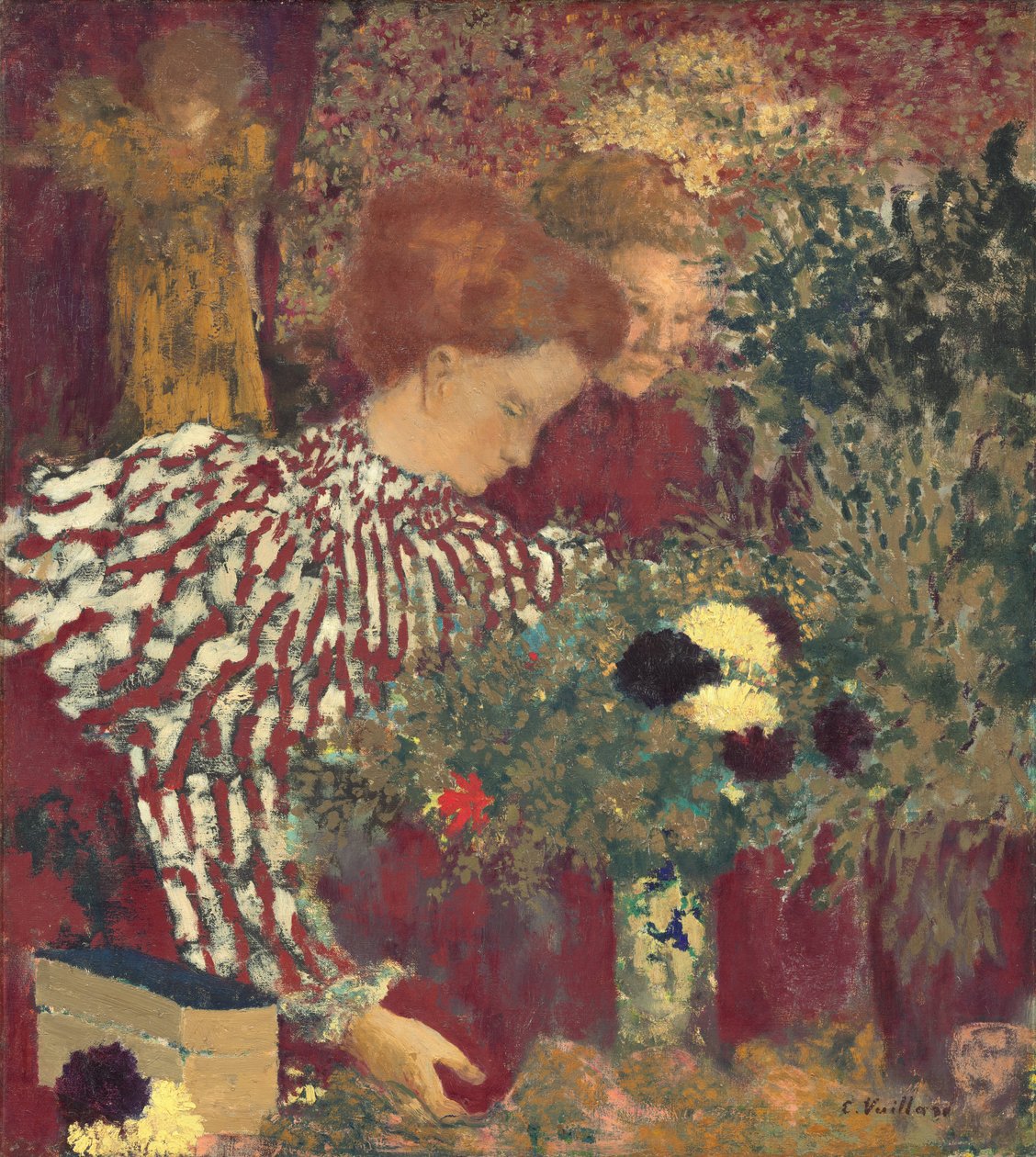 Nő csíkos ruhában alkotó: Edouard Vuillard