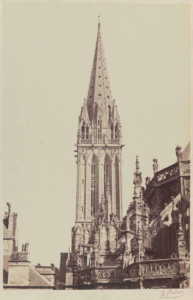 Saint-Pierre templom, Caen,1855 (fotó) alkotó: Edouard-Denis Baldus