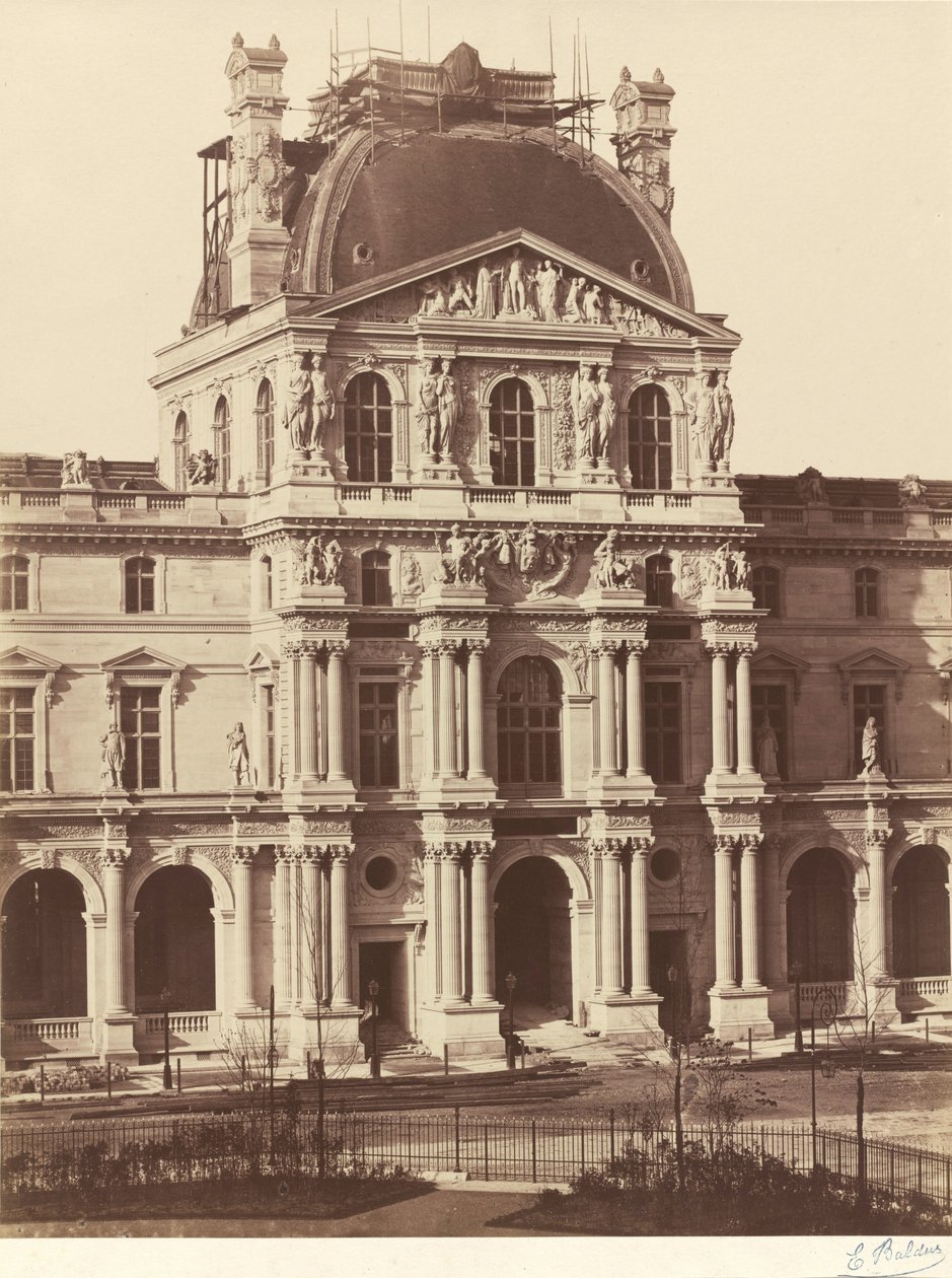 A Louvre látképe,1855-1857 (fotó) alkotó: Edouard Denis Baldus