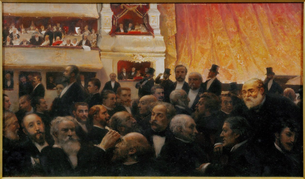 Első éjszaka a Comedie Francaise-ben, Párizsban alkotó: Edouard-Joseph Dantan