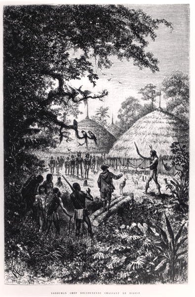 Yagouman vezető Rougouyenne Hunting the Devil, illusztráció a „Voyages dans l
