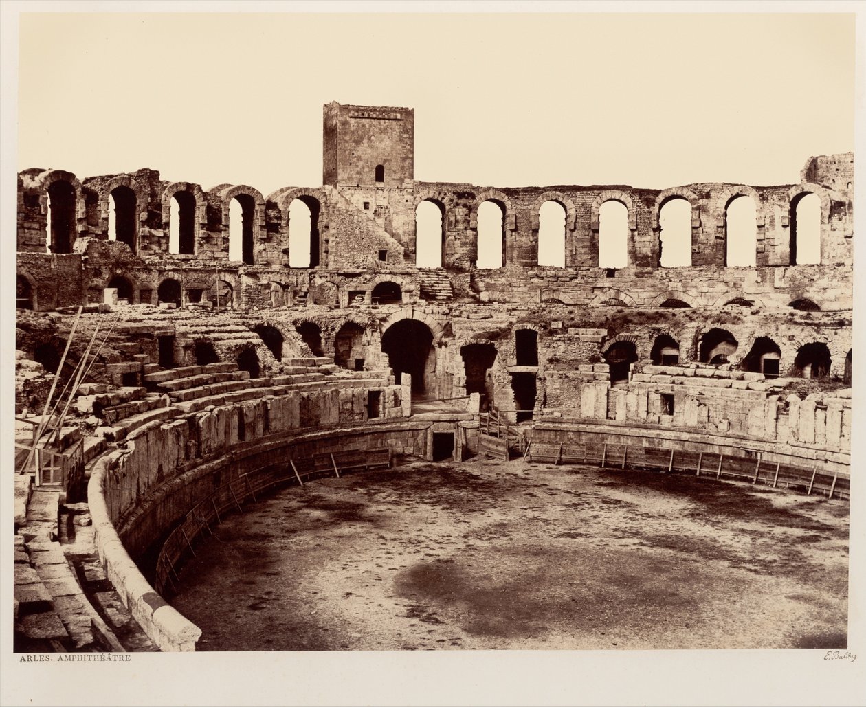 Arles, amfiteátrum alkotó: Édouard Baldus