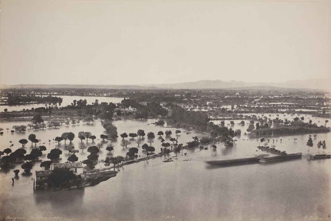 Az 1856-os avignoni árvíz Avignoni, 1856. alkotó: Édouard Baldus