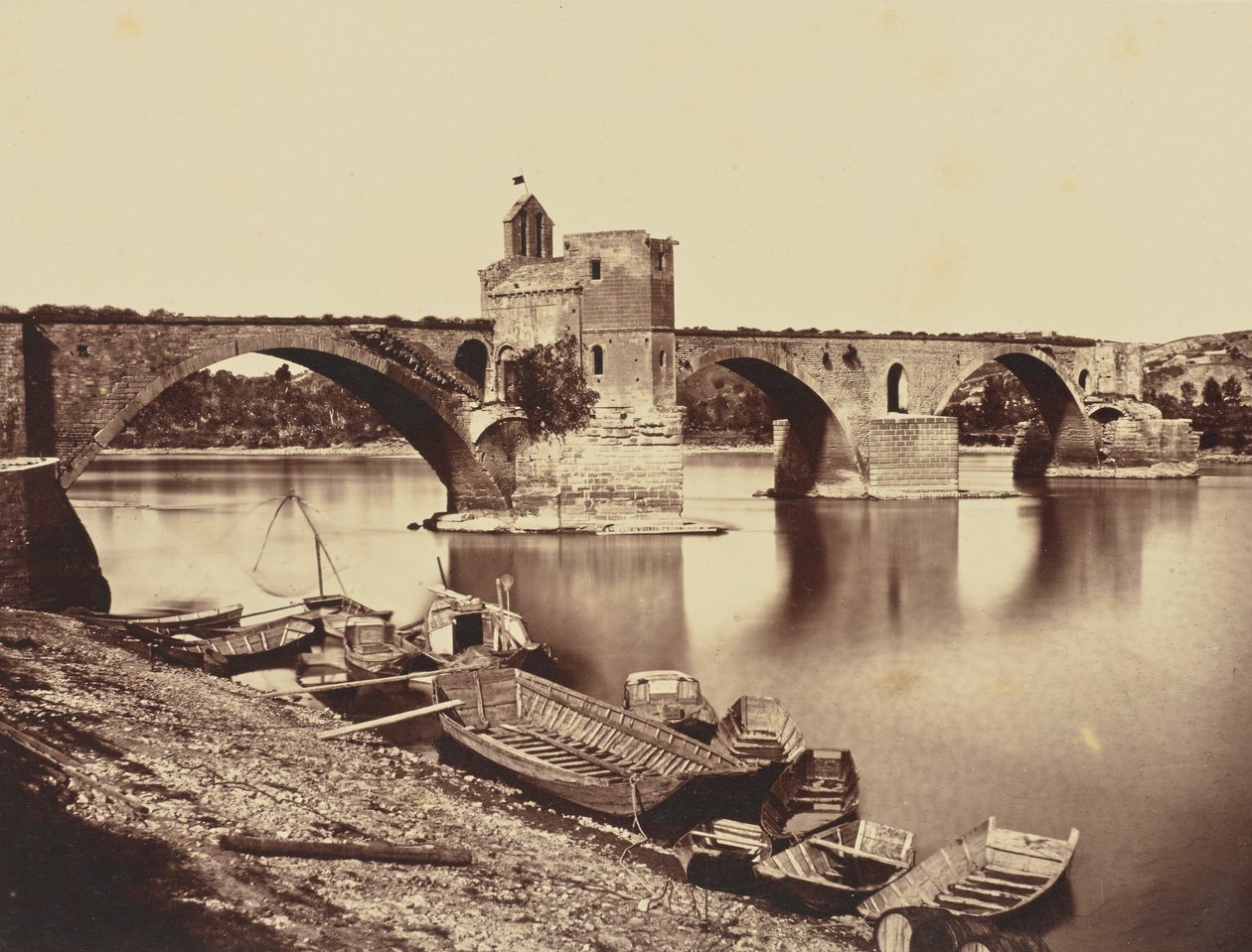 Avignon. Pont St Benezet alkotó: Édouard Baldus