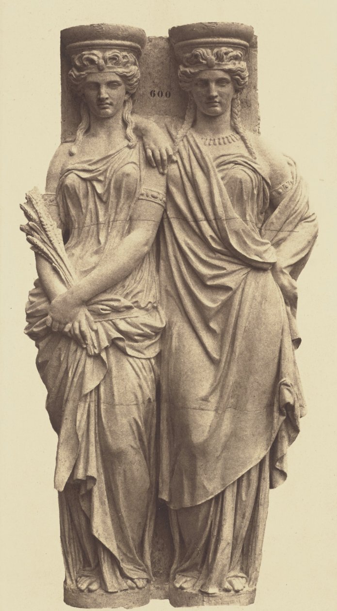 [Astyanax Bosio kariatidái, a Louvre díszítése, Párizs] alkotó: Édouard Baldus
