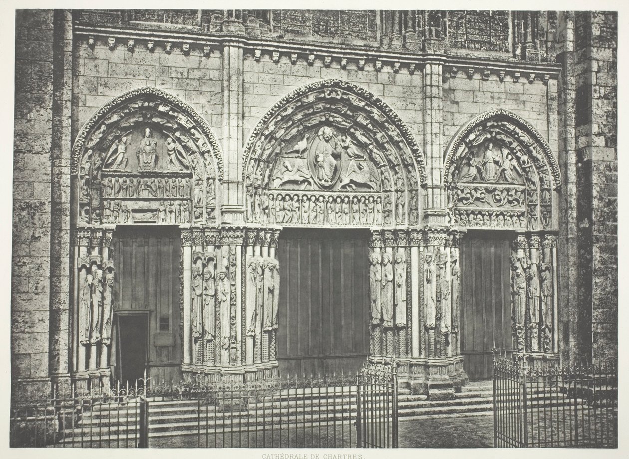 Főportál, Chartres-i székesegyház alkotó: Édouard Baldus