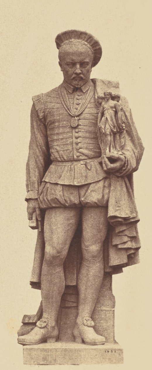 ["Pilon", Louis Desprez szobra, a Louvre díszítése, Párizs] alkotó: Édouard Baldus