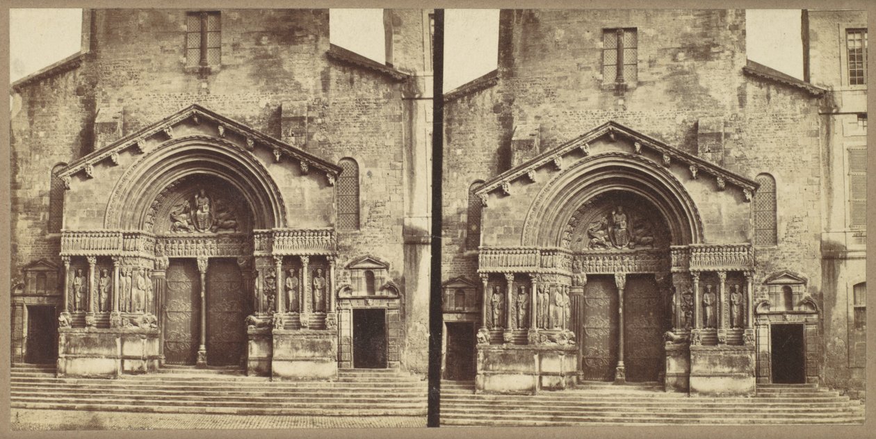 Portál, Saint-Trophime-templom, Arles alkotó: Édouard Baldus