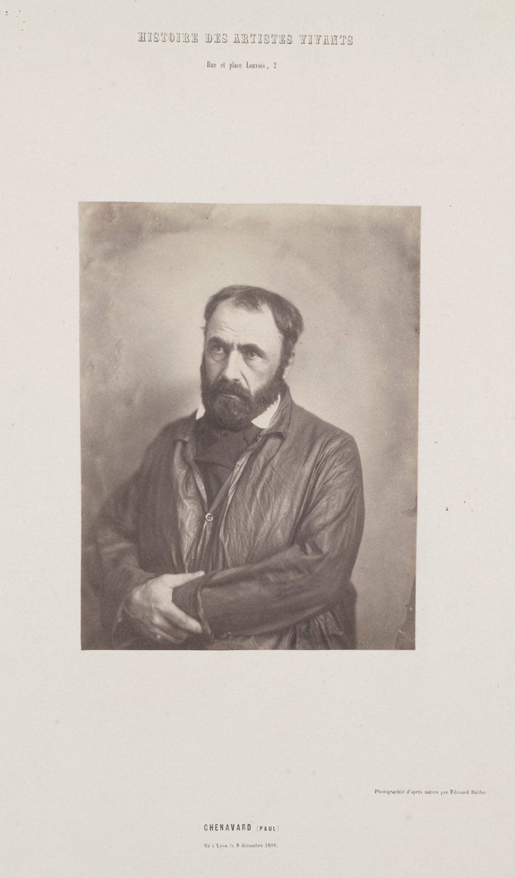Paul Chenavard portréja, a Histoire des Artistes Vivants sorozatból c. 1852. alkotó: Édouard Baldus