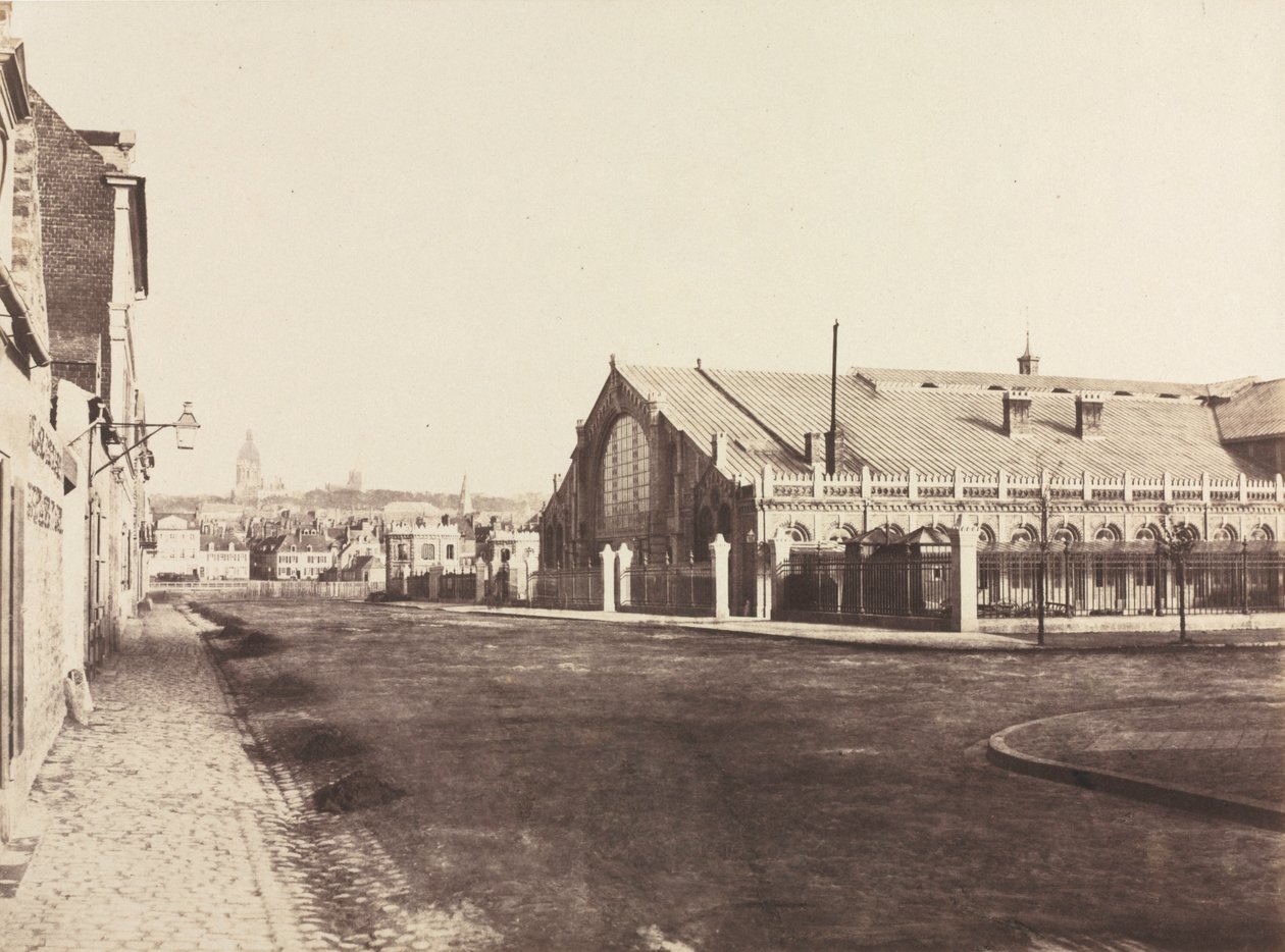 A Boulogne-i pályaudvar déli oromzata, c. 1855. alkotó: Édouard Baldus