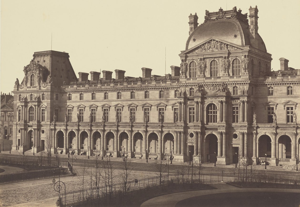 A Turgot-pavilon, Louvre, Párizs alkotó: Édouard Baldus