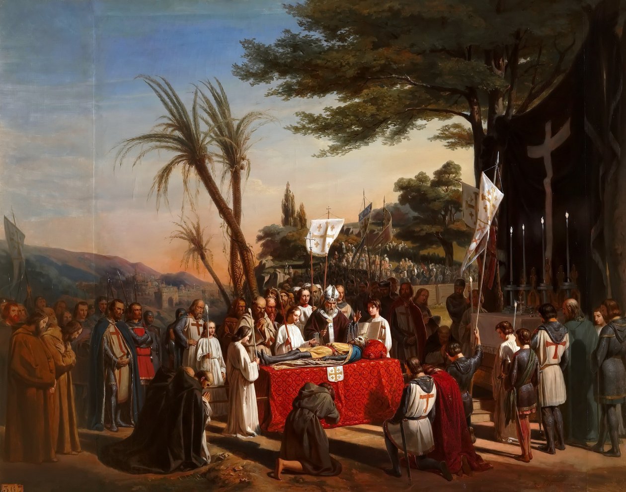 Godfrey of Bouillon temetése Jeruzsálemben, 1100. július 23-án alkotó: Edouard Cibot