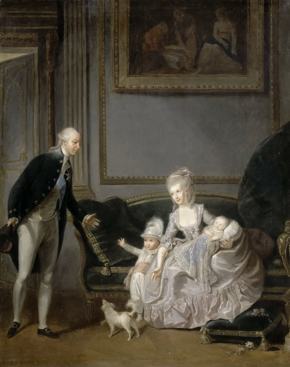 Louis Philippe Joseph dOrléans családja 1747-1793 a Palais-Royalban, 1776 alkotó: Edouard Cibot