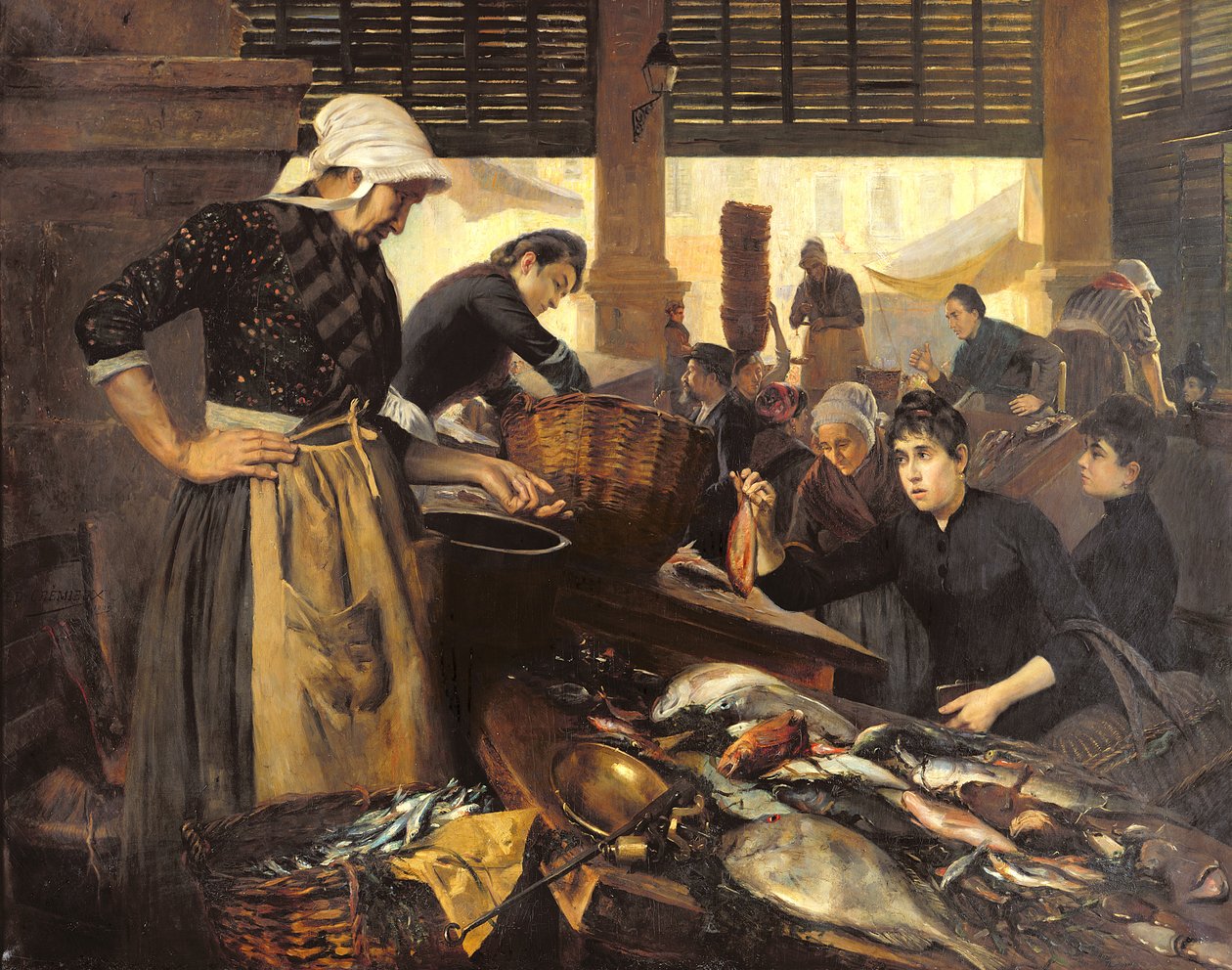 Halpiac a Halle Delacroix-ban, 1889 alkotó: Edouard Cremieux