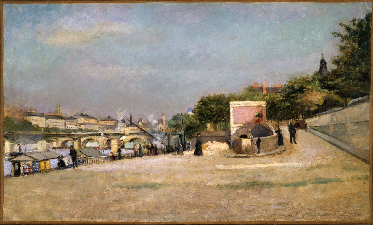 A Pont des Arts és a Pont-Neuf, a Pont des Saints-Pères partjáról nézve, 1880 körül (olaj, vászon) alkotó: Edouard Cremieux